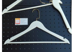 Плечики дерев'яні з позолоченим гачком 42х1см (білі)